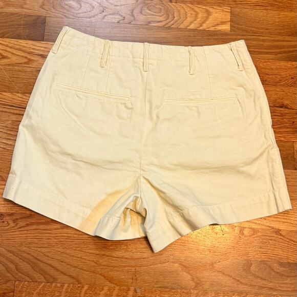 Re/Done Womens 26 Yellow Cotton Shorts Chino Trouser 90s Retro Casual Mom Spring - Picture 6 of 7